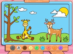 Lojë Coloring Book: Giraffe And Deer