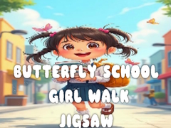 Lojë Butterfly School Girl Walk Jigsaw