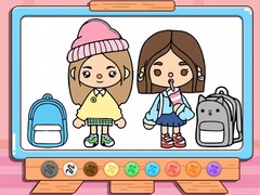 Lojë Coloring Book: Toca Boca Back To School