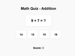 Lojë Math Quiz Addition