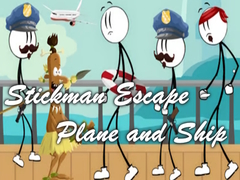 Lojë Stickman Escape - Plane and Ship