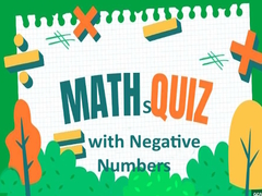 Lojë Maths Quiz with Negative Numbers