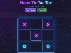 Lojë Neon Tic-Tac-Toe