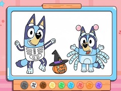 Lojë Coloring Book: Bluey Halloween Costume