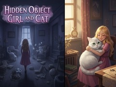 Lojë Hidden Object - Girl and Cat