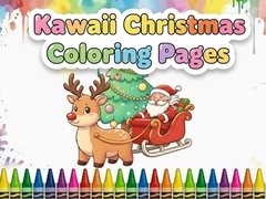 Lojë Kawaii Christmas Coloring Pages