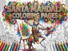 Lojë Santa Mandala Coloring Pages