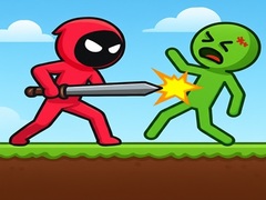 Lojë Red Stickman vs Monster School