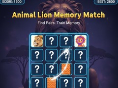 Lojë Animal Lion Memory Match