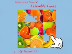 Lojë Square jigsaw Puzzle 2 - Assemble Fruits