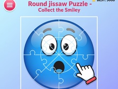 Lojë Round jigsaw Puzzle - Collect the Smiley