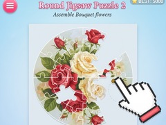 Lojë Round jigsaw Puzzle 2 - Assemble Bouquet flowers