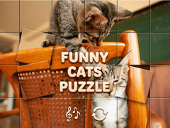 Lojë Funny Cats Puzzle