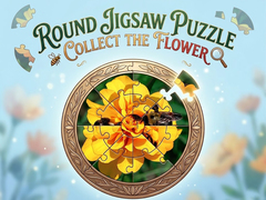 Lojë Round jigsaw Puzzle - Collect the Flower