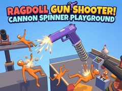 Lojë Ragdoll Gun Shooter! Cannon Spinner Playground