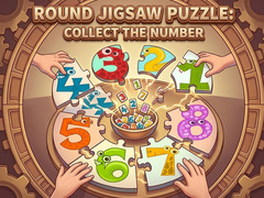 Lojë Round jigsaw Puzzle - Collect the Number