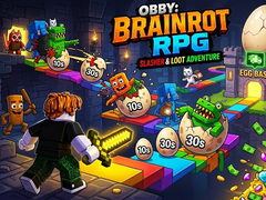 Lojë Obby: Brainrot RPG Slasher & Loot Adventure