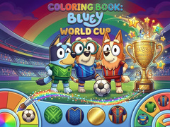 Lojë Coloring Book: Bluey World Cup
