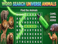 Lojë Word Search Universe Animals