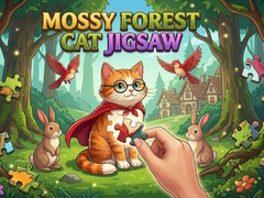 Lojë Mossy Forest Cat Jigsaw