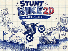 Lojë Stunt Bike 2D Paper Race