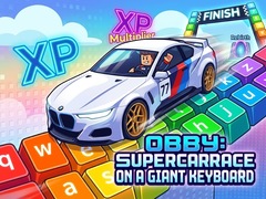 Lojë Obby: Supercar Race on a Giant Keyboard